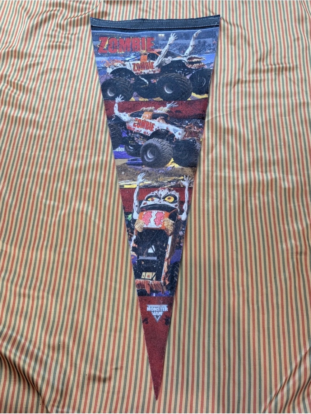 AUTOGRAPHED 2015 Zombie Monster Jam Field Motor Sports Truck Banner Pennant